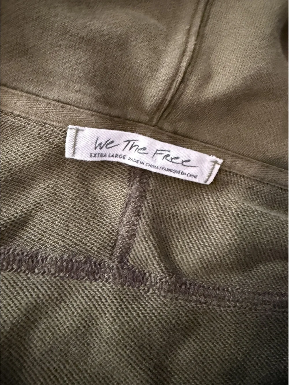 We the free oversized slouchy olive green pullover hoodie XL - Picture 4 of 4